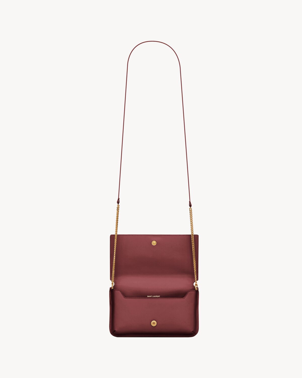 YSL Cassandre Phone Holder in Smooth Leather - Image 3